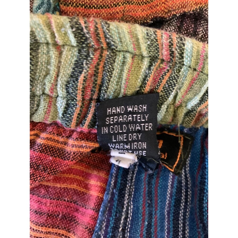 Rising international pants patchwork 70s hippie b… - image 11